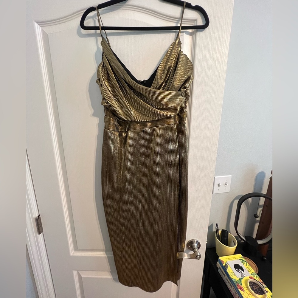 Lulus Retro Gold Dress Size M